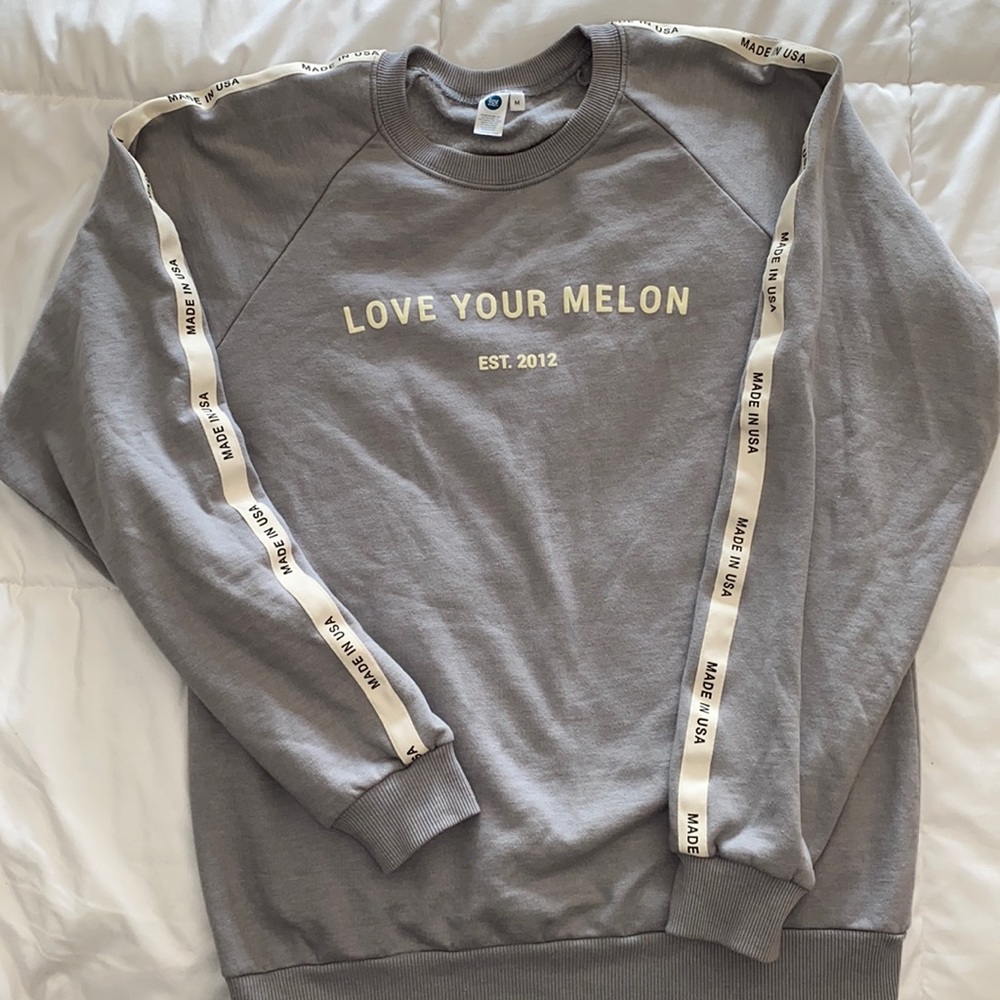 Light grey Love Your Melon crewneck.